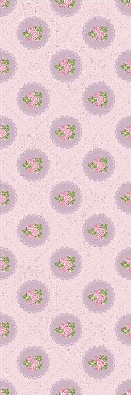 Bedroom vinyl rug in shabby chic pink square pattern - TenStickers
