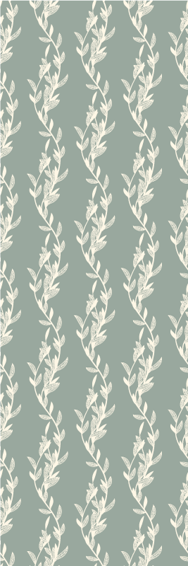 Bedroom vinyl rug with provencal small leaf design - TenStickers