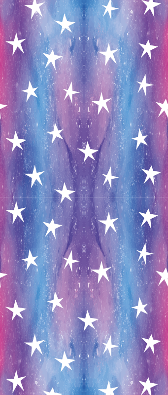 Bedroom vinyl rug in purple cosmic star texture - TenStickers