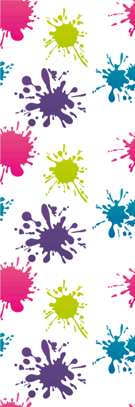 Bedroom vinyl rug in vibrant color splash - TenStickers