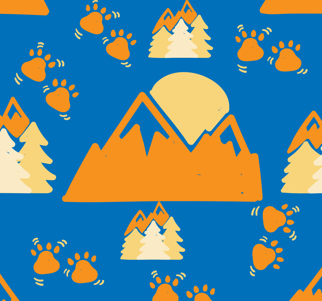 Bedroom vinyl rug footprints on dark blue background - TenStickers