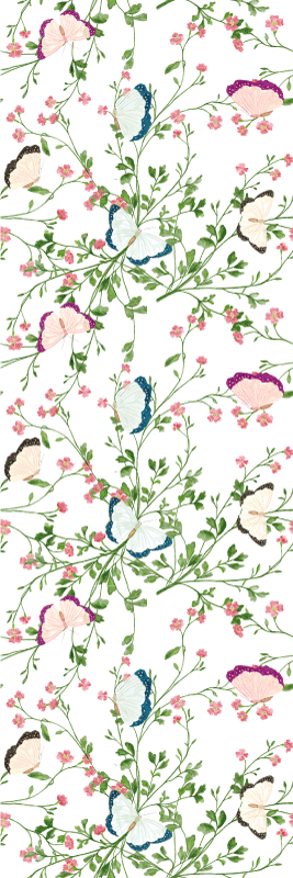 Bedroom vinyl rug in dreamy watercolor design - TenStickers