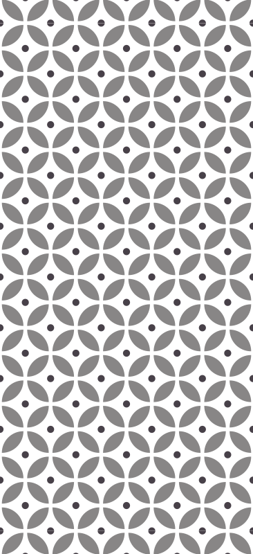 Bedroom vinyl rug in nordic style seamless circles - TenStickers