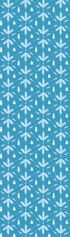Bedroom vinyl rug in nordic folk blue style - TenStickers