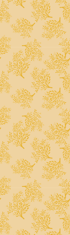 Bedroom vinyl rug nordic orange trees design - TenStickers