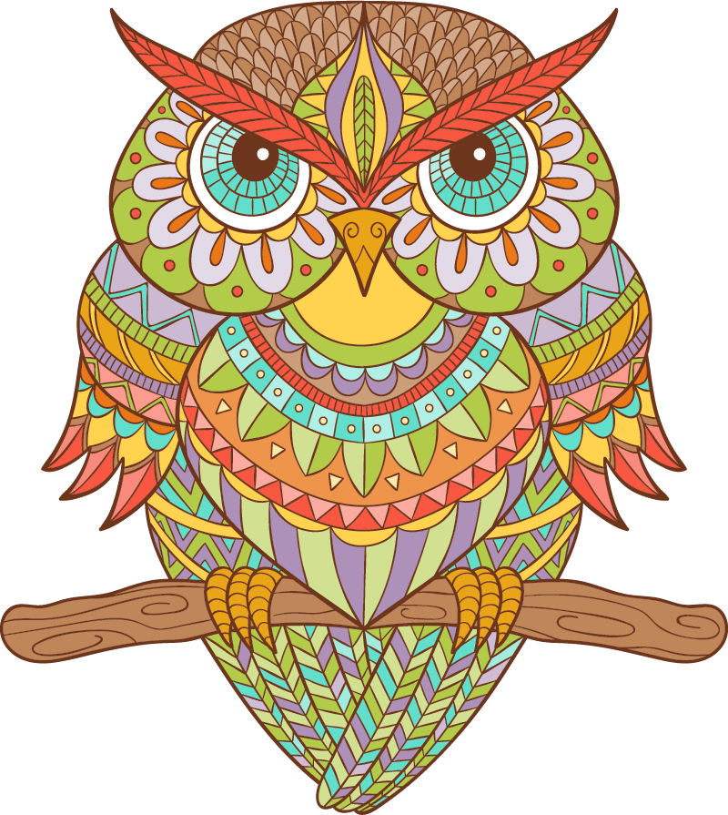 Bedroom vinyl rug huichol bird - TenStickers