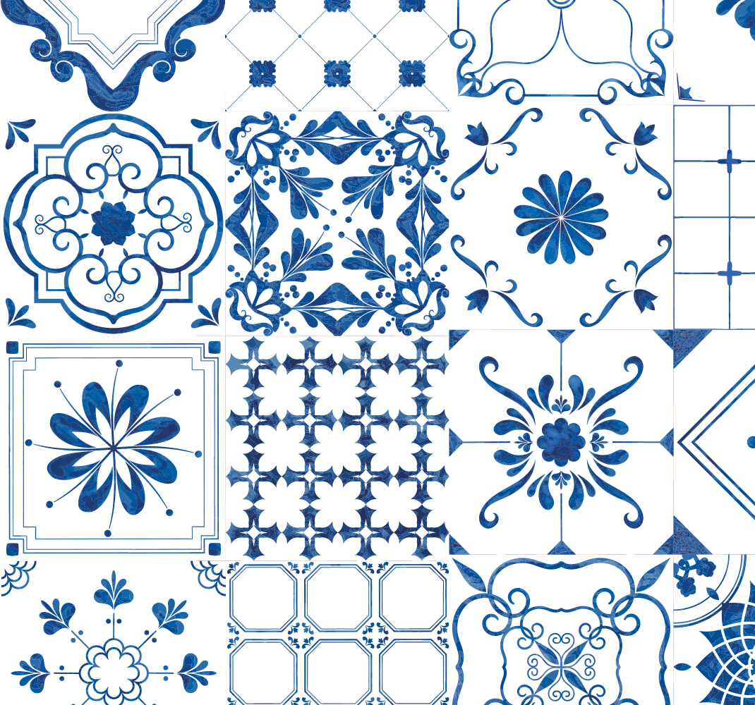 Scandinavian vinyl rug nordic patterns - TenStickers