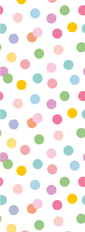 Scandinavian vinyl rug with colorful painted dots - TenStickers