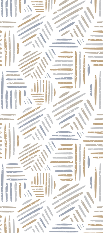 Scandinavian vinyl rug with pastel striped design - TenStickers