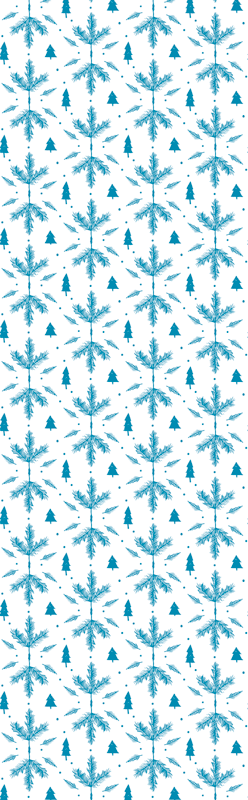 Scandinavian vinyl rug in nordic seasonal blue - TenStickers