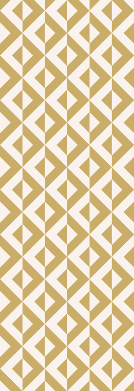 Scandinavian vinyl rug in nordic geometric mustard - TenStickers