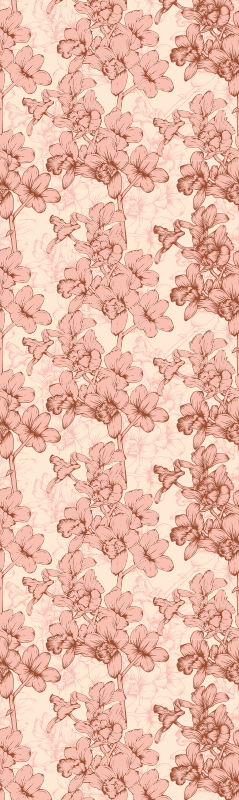 Scandinavian vinyl rug vintage 3d flowers design - TenStickers