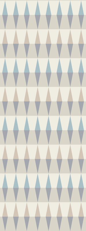 Scandinavian vinyl rug nordic geometric sky blue - TenStickers