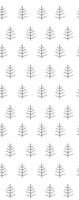 Scandinavian vinyl rug with gray minimalist tree designs - TenStickers