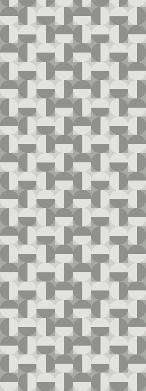 Scandinavian vinyl rug with gray circle pattern - TenStickers