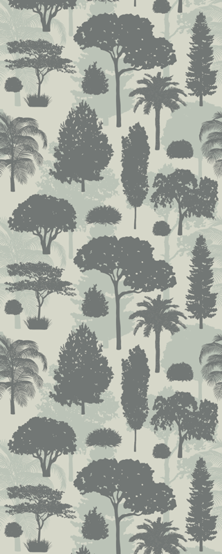 Scandinavian vinyl rug with nordic tree designs - TenStickers