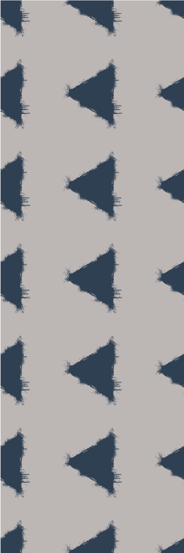 Scandinavian vinyl rug with blue japandi triangle pattern - TenStickers