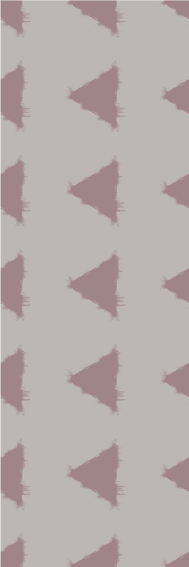 Scandinavian vinyl rug with beige japandi triangle pattern - TenStickers