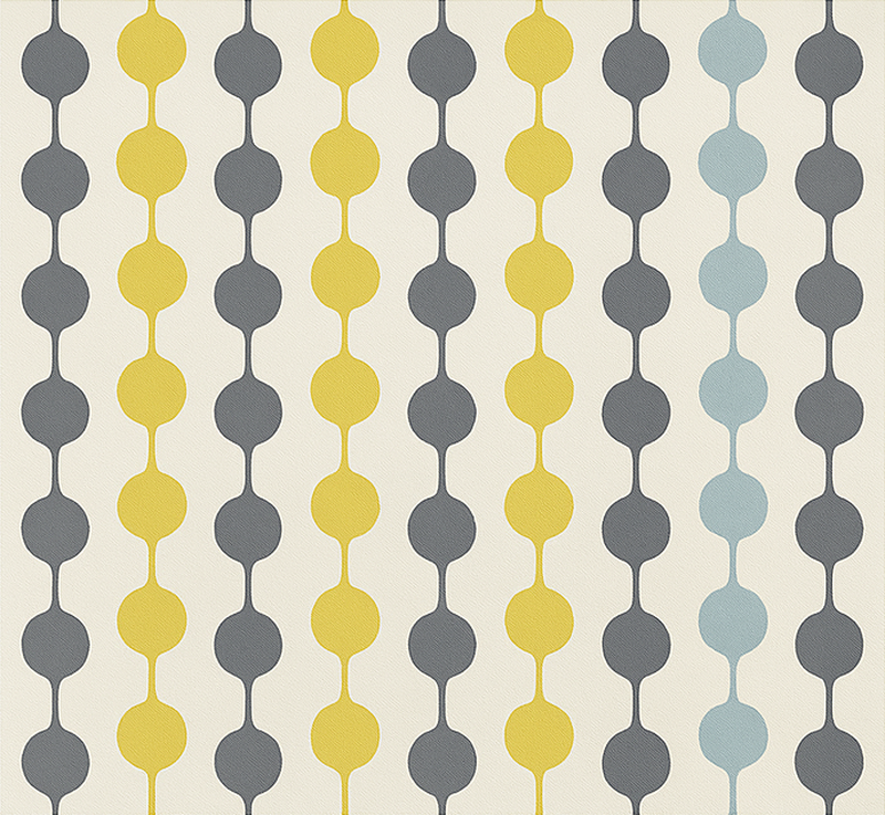 Scandinavian vinyl rug with colorful hanging circles - TenStickers