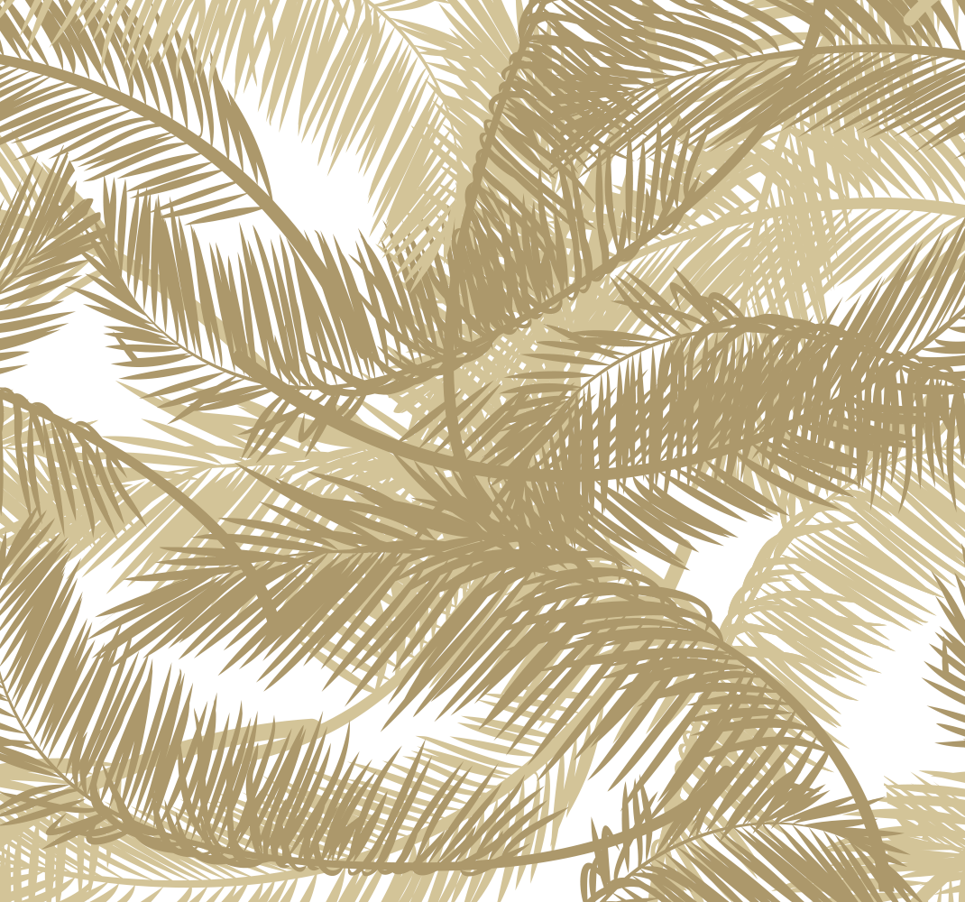 Nature vinyl rug tropical golden palm tree - TenStickers