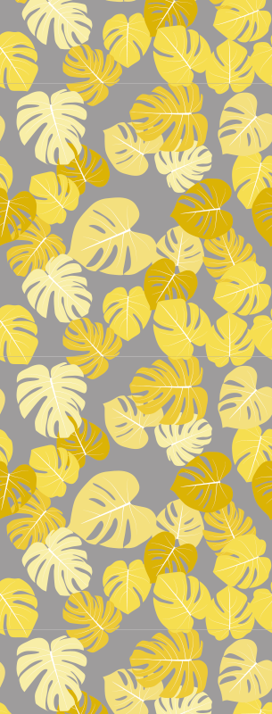 Nature vinyl rug pantone monstera leaf design - TenStickers