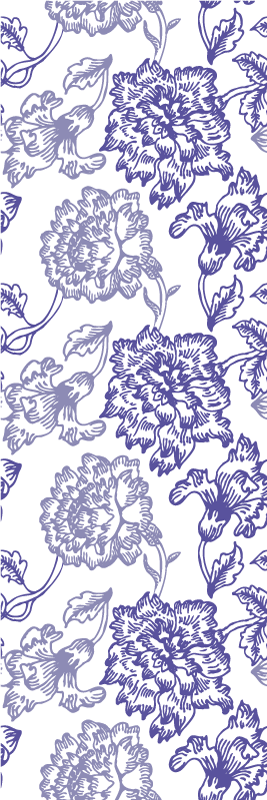 Nature vinyl rug with soft purple floral design - TenStickers