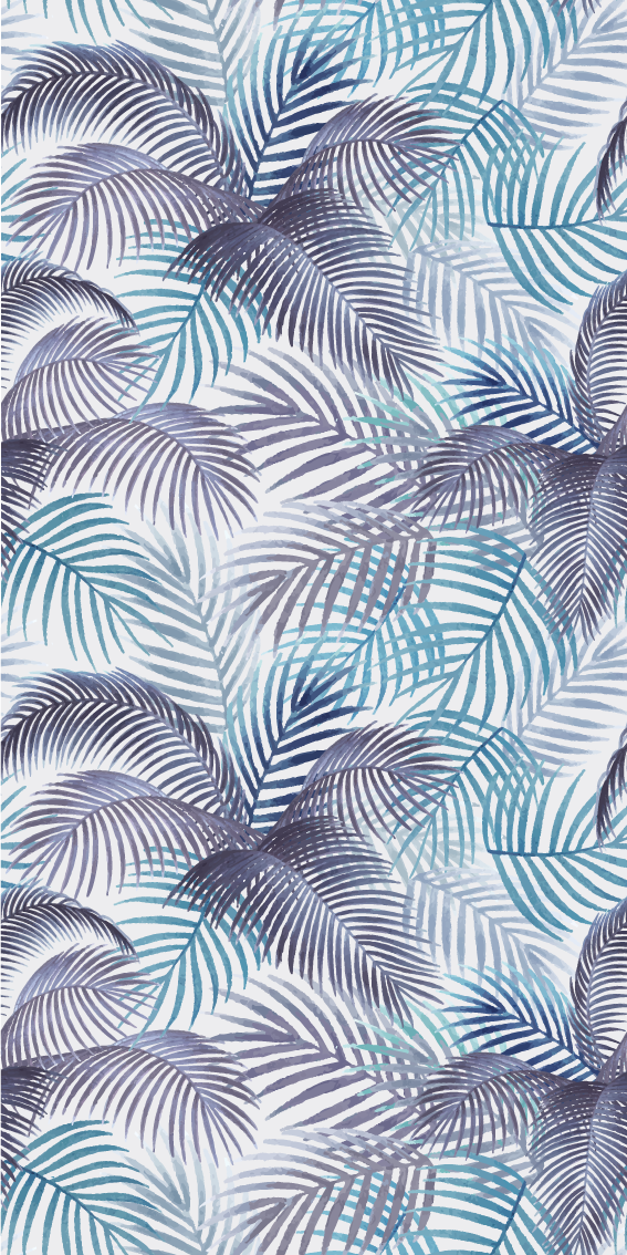 Nature vinyl rug palms and leaves - TenStickers