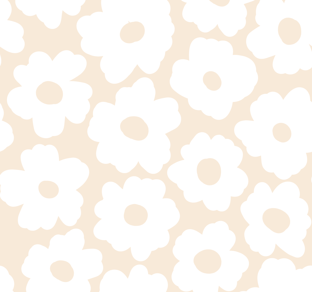 Nature vinyl rug white poppy - TenStickers