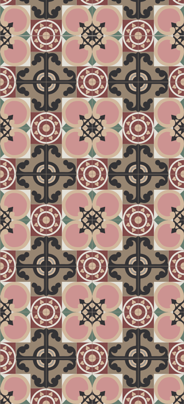 Vintage vinyl rug inspired by toledo tiles - TenStickers