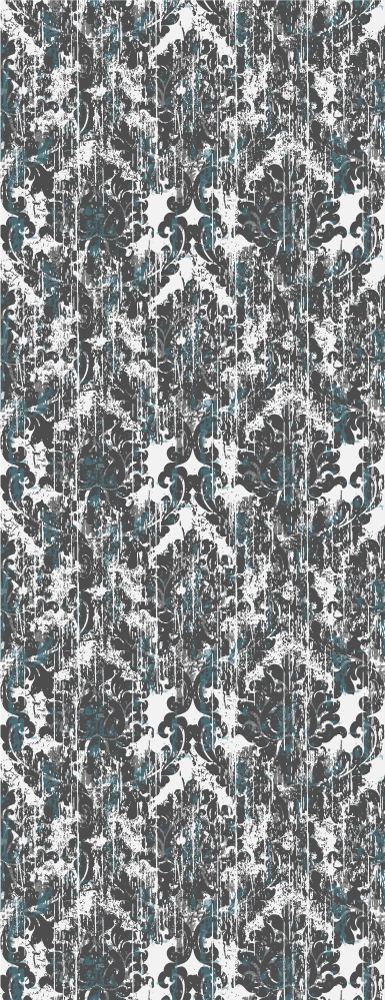 Vintage vinyl rug with small grey pattern elements - TenStickers