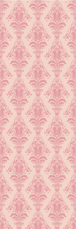 Vintage vinyl rug in french provincial pink floral - TenStickers