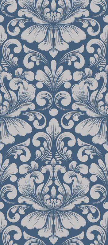 Vintage vinyl rug classic damask design - TenStickers