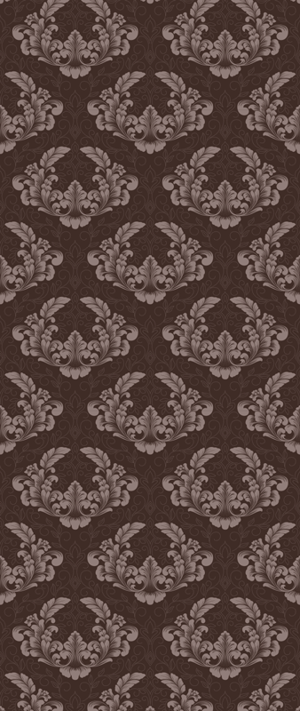 Vintage vinyl rug with endless damask design - TenStickers