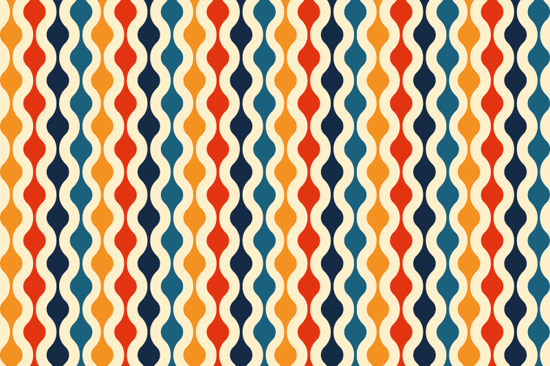 Vintage vinyl rug 70s vibe - TenStickers