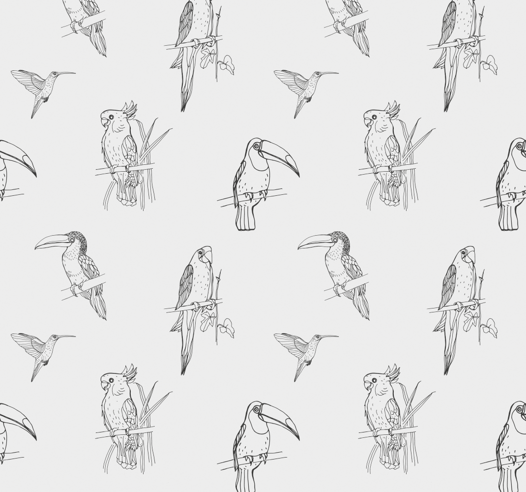 Parrots and toucans animal vinyl rug - TenStickers