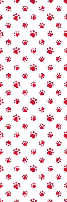 Animal vinyl rug with cat paws and heart design - TenStickers