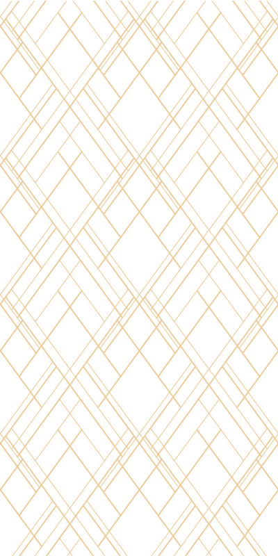 Modern vinyl rug with golden irregular lines on white - TenStickers