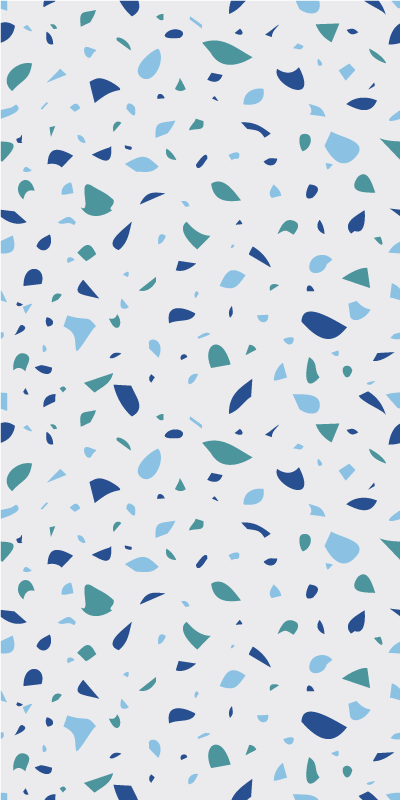 Texture vinyl rug in blue tones terrazzo - TenStickers