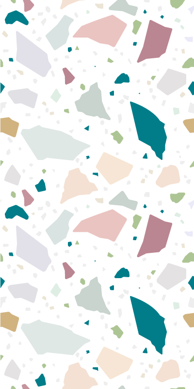 Texture vinyl rug with mediterranean terrazzo design - TenStickers