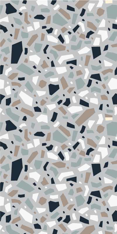 Texture vinyl rug in neutral terrazzo colors - TenStickers