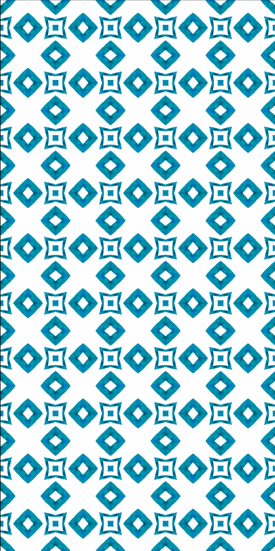 Texture vinyl rug with geometric blue diamond design - TenStickers