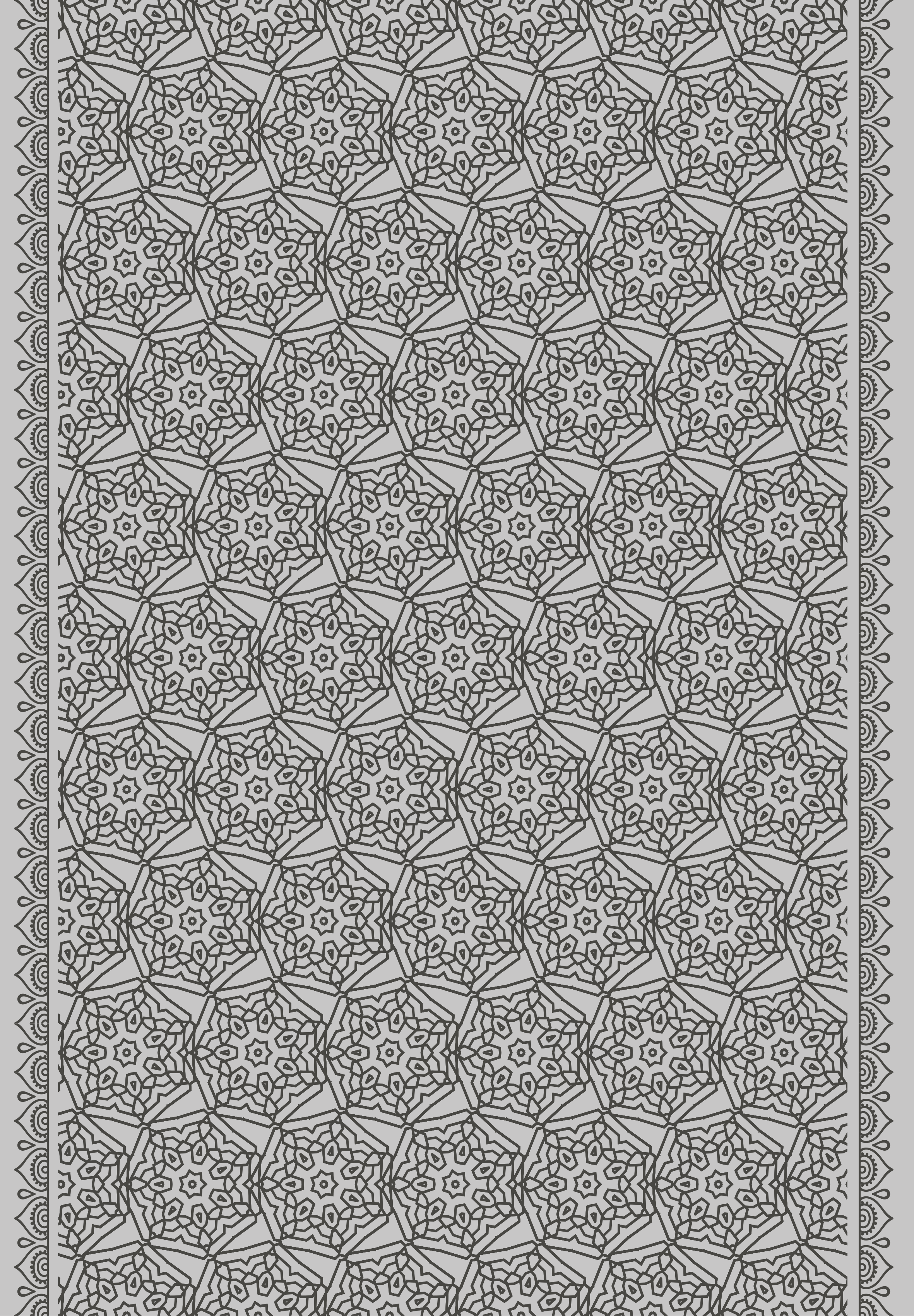 Texture vinyl rug in abstract arabic tile design - TenStickers