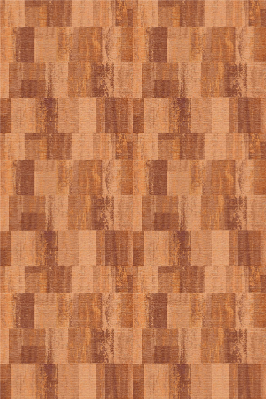 Texture vinyl rug with terracotta squares pattern - TenStickers