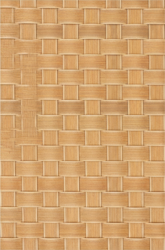 Texture vinyl rug natural wicker grid design - TenStickers