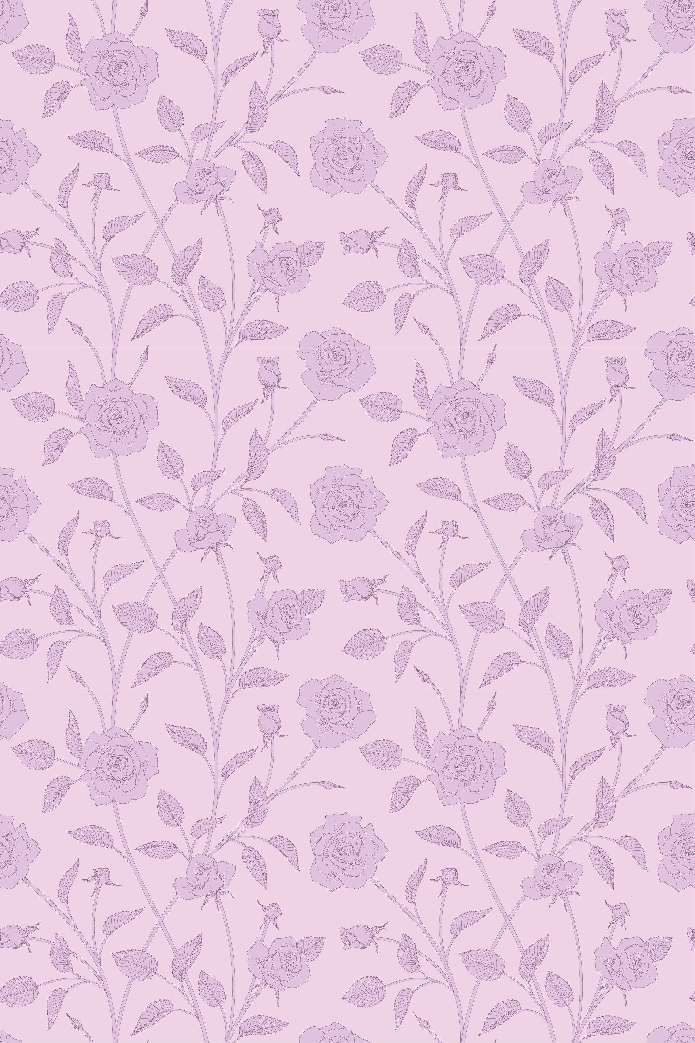 Vintage vinyl rug with purple rose oil painting - TenStickers