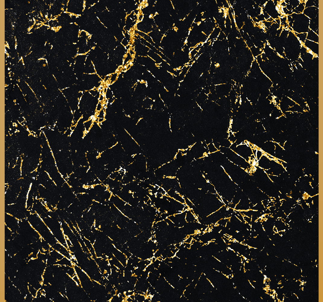 Black and gold marble texture vinyl rug - TenStickers