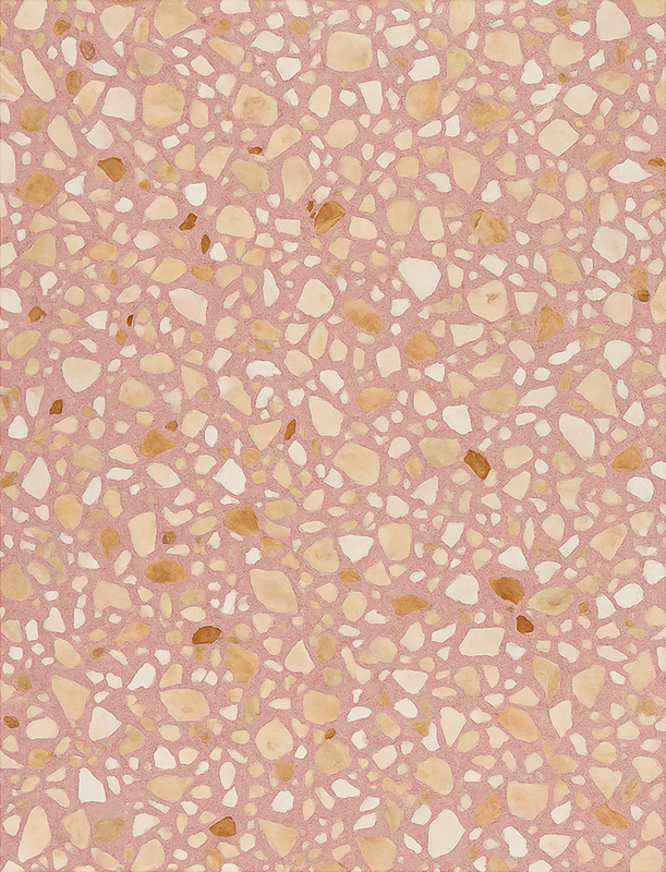 Texture vinyl rug rose earth terrazzo - TenStickers