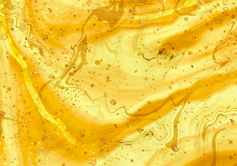 Texture vinyl rug yellow liquid marbles gold splatter - TenStickers