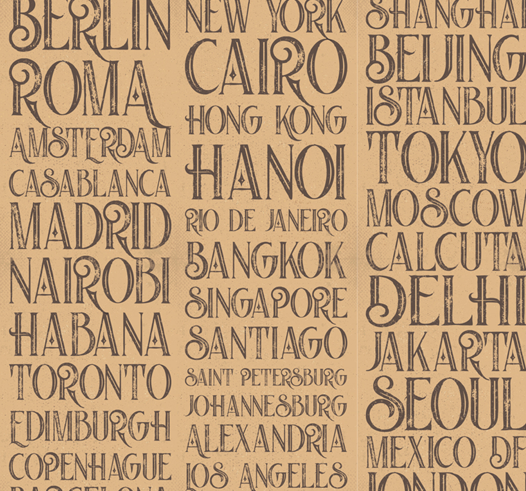 Custom vinyl rug world cities design - TenStickers