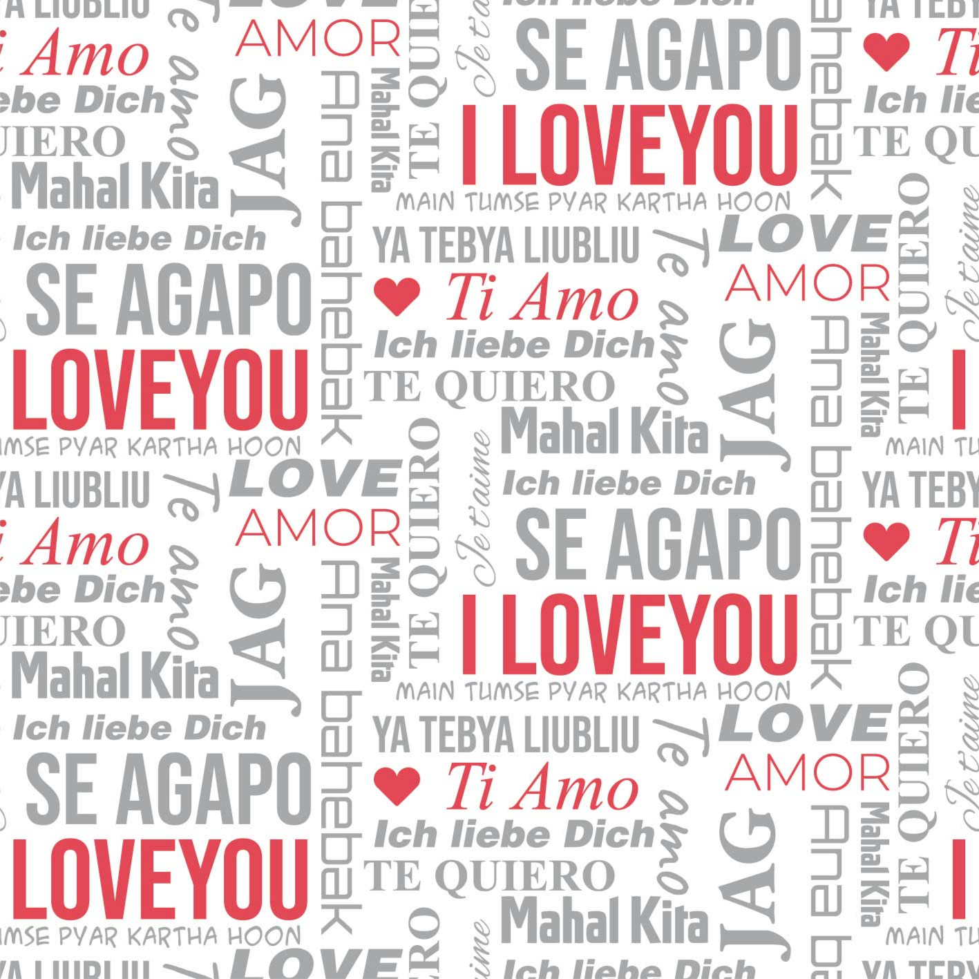 Custom vinyl rug je t'aime i love you te amo - TenStickers
